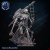 3D printed Sunken Giant miniature by Lost Kingdom Miniatures, detailed aquatic creature with textured scales and submerged setting