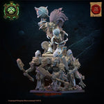 3D printed Tezcatlipoca, The Living God miniature by Last Hope Miniatures for Lost Kingdom Miniatures, detailed sculpt with intricate features.