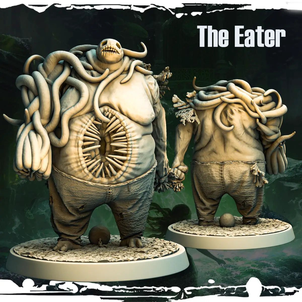 3D printed miniature figurine of The Eater by Last Hope Miniatures, featuring detailed sculpting and vibrant colors.