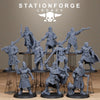 3D printed Thorncrest Trackers miniatures by StationForge for Last Hope Miniatures, detailed models for tabletop gaming.