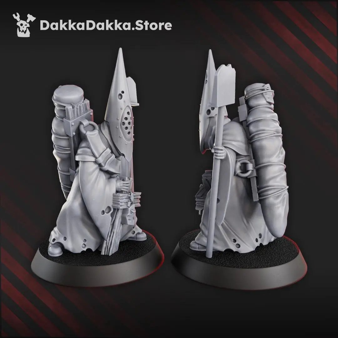 3D printed trench gravekeeper miniature by DakkaDakka Mininatures, detailed soldier figure for tabletop gaming, by Last Hope Miniatures