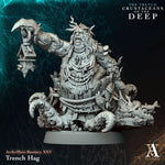 3D printed Trench Hag miniature by Archvillain Games, from Last Hope Miniatures, showcasing detailed fantasy creature with rugged features.