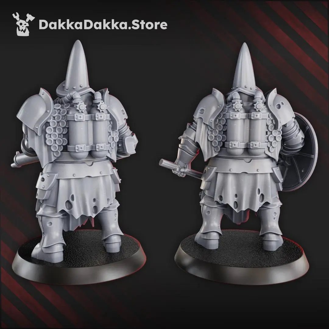3D printed trench heavy model by DakkaDakka Miniatures, designed for tabletop wargaming, with detailed armored structure and rugged terrain.