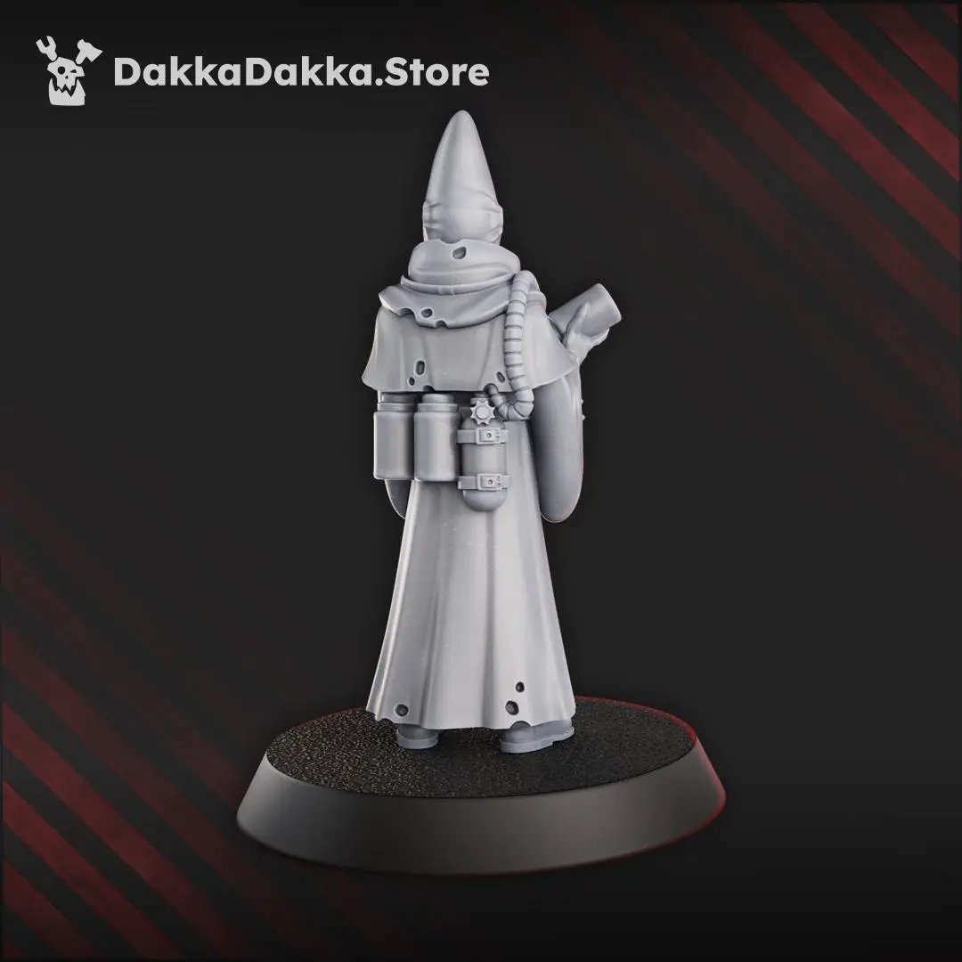 3D printed Trench Hospitaller miniature by Last Hope Miniatures from DakkaDakka Mininatures, detailed figure with medical gear and trench uniform