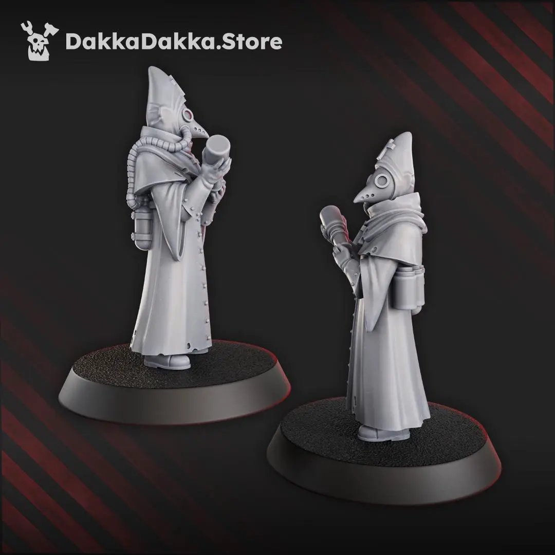3D printed Trench Hospitaller miniature by Last Hope Miniatures for DakkaDakka Mininatures, featuring detailed armor and medical supplies.