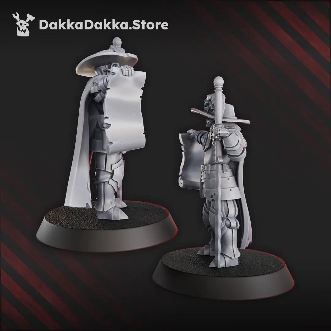 3D printed Trench Inquisitor miniature by Last Hope Miniatures, detailed figure from DakkaDakka Mininatures collection.
