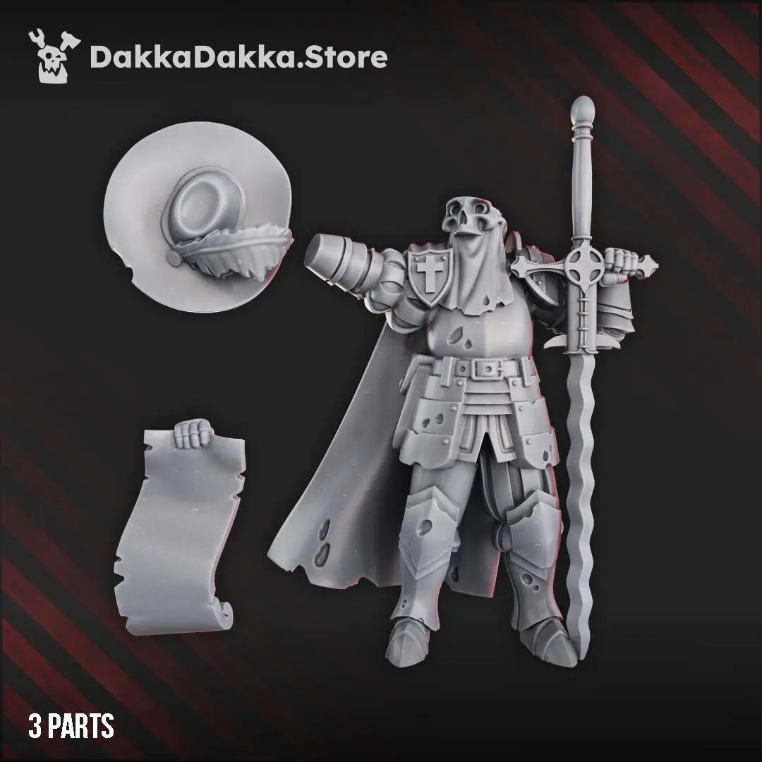 3D printed Trench Inquisitor figure by Last Hope Miniatures, detailed military costume and weaponry from DakkaDakka Mininatures.
