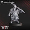 3D printed inquisitorial trench armor miniature by Last Hope Miniatures, detailed model for tabletop gaming or display.