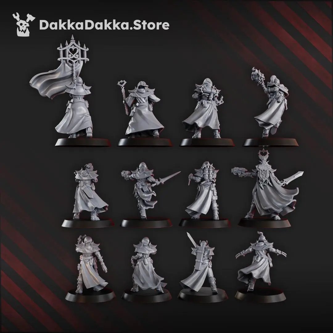 3D printed trench liquidation team miniatures by Last Hope Miniatures, featuring 12 detailed figures from DakkaDakka.