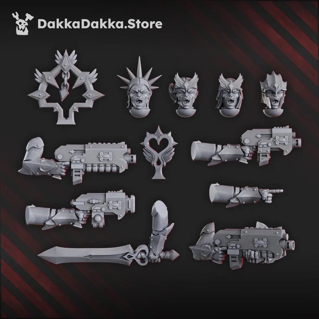 12 3D printed Trench Liquidation Team miniatures by Last Hope Miniatures for DakkaDakka, detailed military figures.