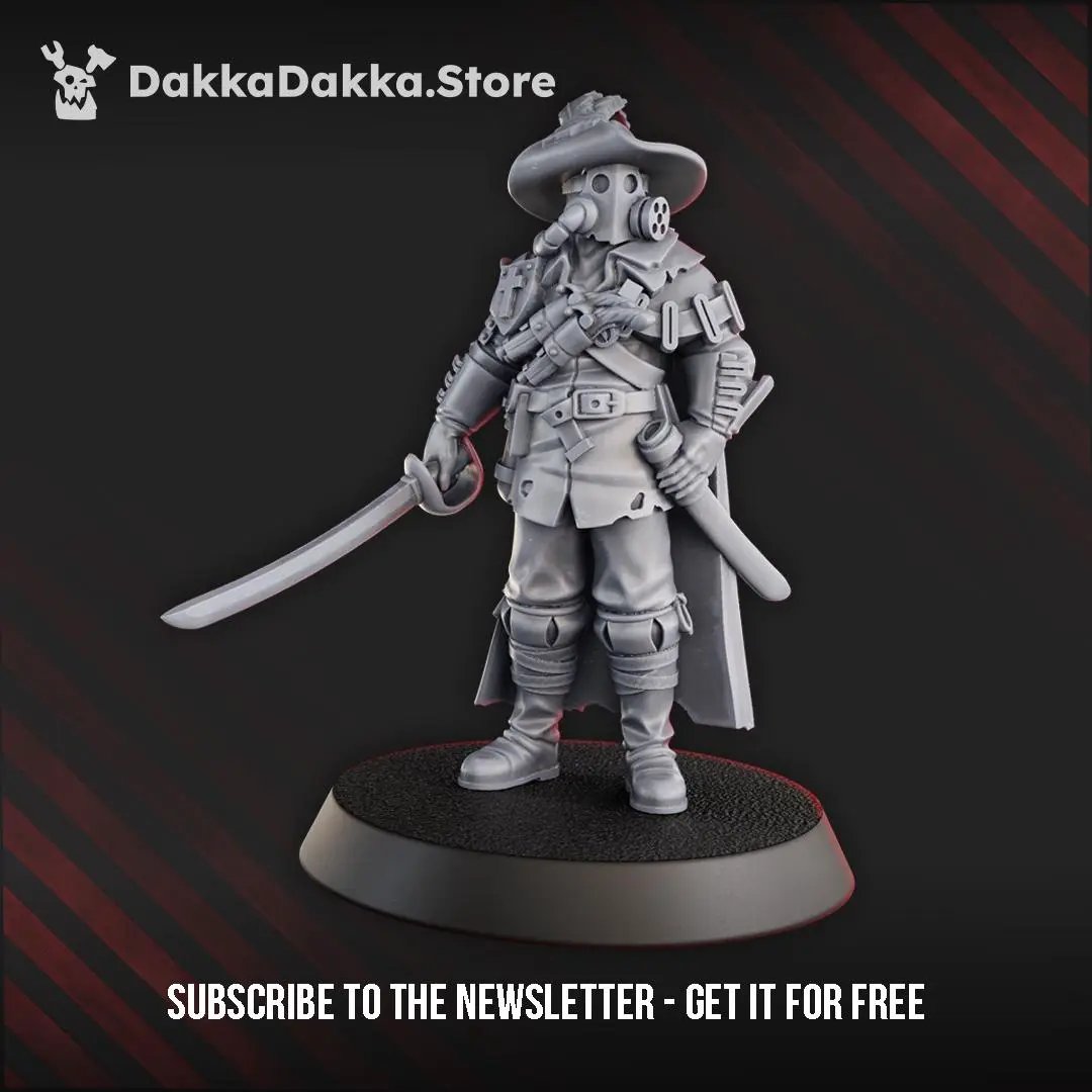 3D printed Trench Mustketeer miniature by Last Hope Miniatures for DakkaDakka Miniatures, shown in detailed profile view