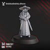3D printed Trench Priest miniature by DakkaDakka Mininatures, designed for Last Hope Miniatures, featuring detailed armor and weaponry.