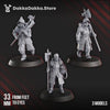 3D printed Trench Vanguard miniature by DakkaDakka Mininatures, painted details, with military armor and weaponry from Last Hope Miniatures.
