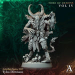 3D printed Tylos Dirtmane miniature by Last Hope Miniatures for Archvillain Games, showcasing detailed creature with textured surface.