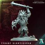 3D printed Tyrant Gloryseeker miniature by Archvillain Games, detailed fantasy figure from Last Hope Miniatures collection.