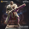 3D printed Unbridled Inventor figure by Last Hope Miniatures, showcasing detailed steampunk-inspired design and craftsmanship.