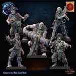 3D printed undead pirate regiment miniatures by Last Hope Miniatures, showing detailed figures in a dark fantasy setting.