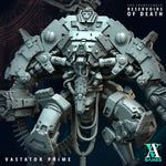 3D printed Vastator Prime miniature by Last Hope Miniatures for Archvillain Games, detailed model in a dynamic pose.
