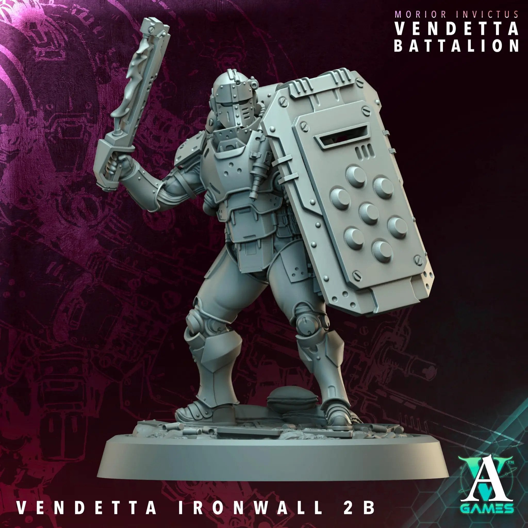 Six 3D printed Vendetta Ironwalls miniatures by Last Hope Miniatures for Archvillain Games, featuring detailed fortress wall designs.