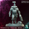 3D printed Vendetta Trauma Mod miniature by Archvillain Games, detailed sci-fi figure for Last Hope Miniatures tabletop game