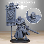 3D printed Vodalites Flag Bearer miniature by Last Hope Miniatures, showing a detailed figure holding a flag in a dynamic pose