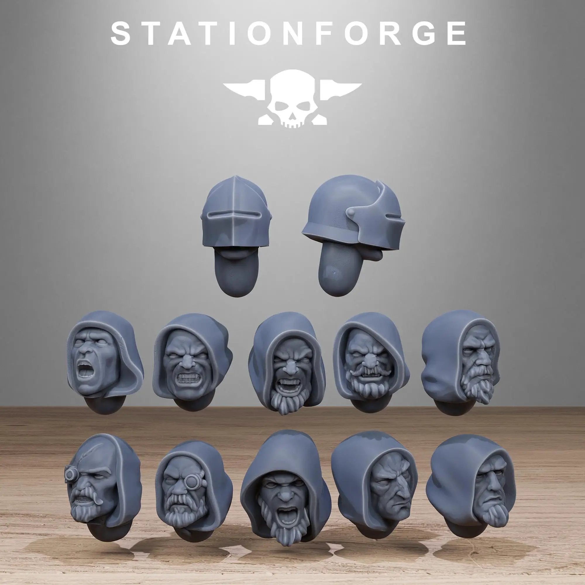 3D printed Vodalites Purifiers miniatures by Last Hope Miniatures, featuring detailed sci-fi alien figures from StationForge.