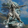 3D printed Water Element Monk miniature by Last Hope Miniatures, showcasing a detailed aquatic-themed figurine with flowing robes.