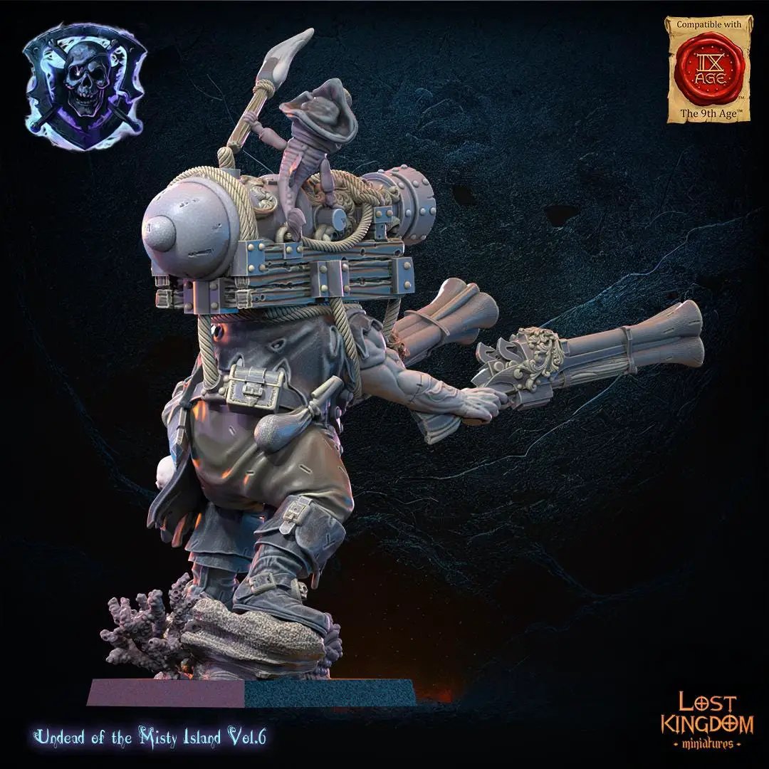 3D printed Wigor "The Bomber" miniature by Lost Kingdom Miniatures, detailed figure with intricate design, from Last Hope Miniatures.