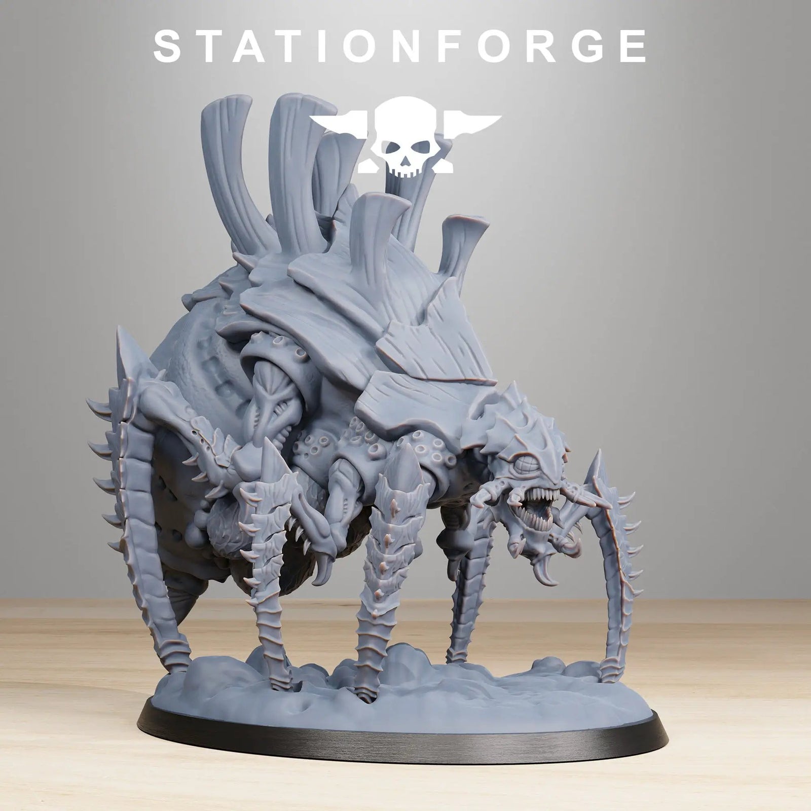 3D printed Xenarid Acidsychor miniature by StationForge Miniatures, detailed sci-fi alien figure from Last Hope Miniatures.