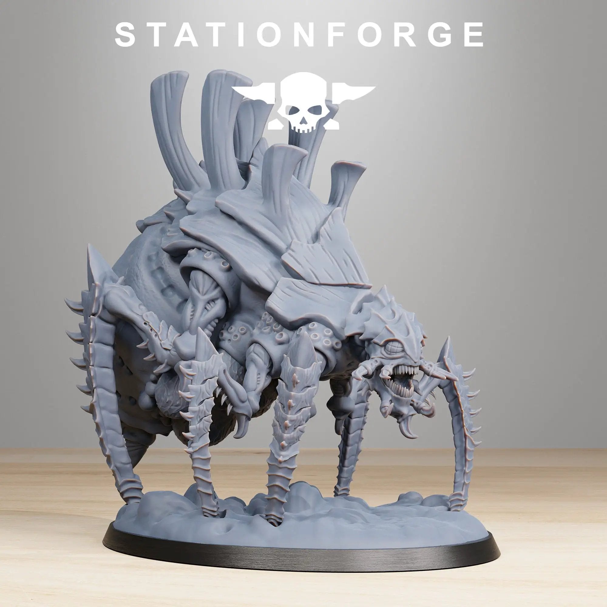 3D printed Xenarid Acidsychor miniature by StationForge Miniatures, detailed sci-fi alien figure from Last Hope Miniatures.