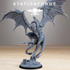 3D printed Xenarid Flying Leader miniature by StationForge Miniatures, featuring detailed alien creature with wings and intricate textures.