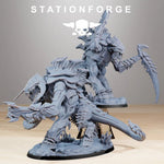 3D printed Xenarid Necrothorn miniature by StationForge Miniatures, detailed with intricate design and dark fantasy style.
