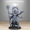 3D printed Xentari Cultist miniature by StationForge Miniatures for Last Hope Miniatures, detailed figure with intricate armor and weaponry.