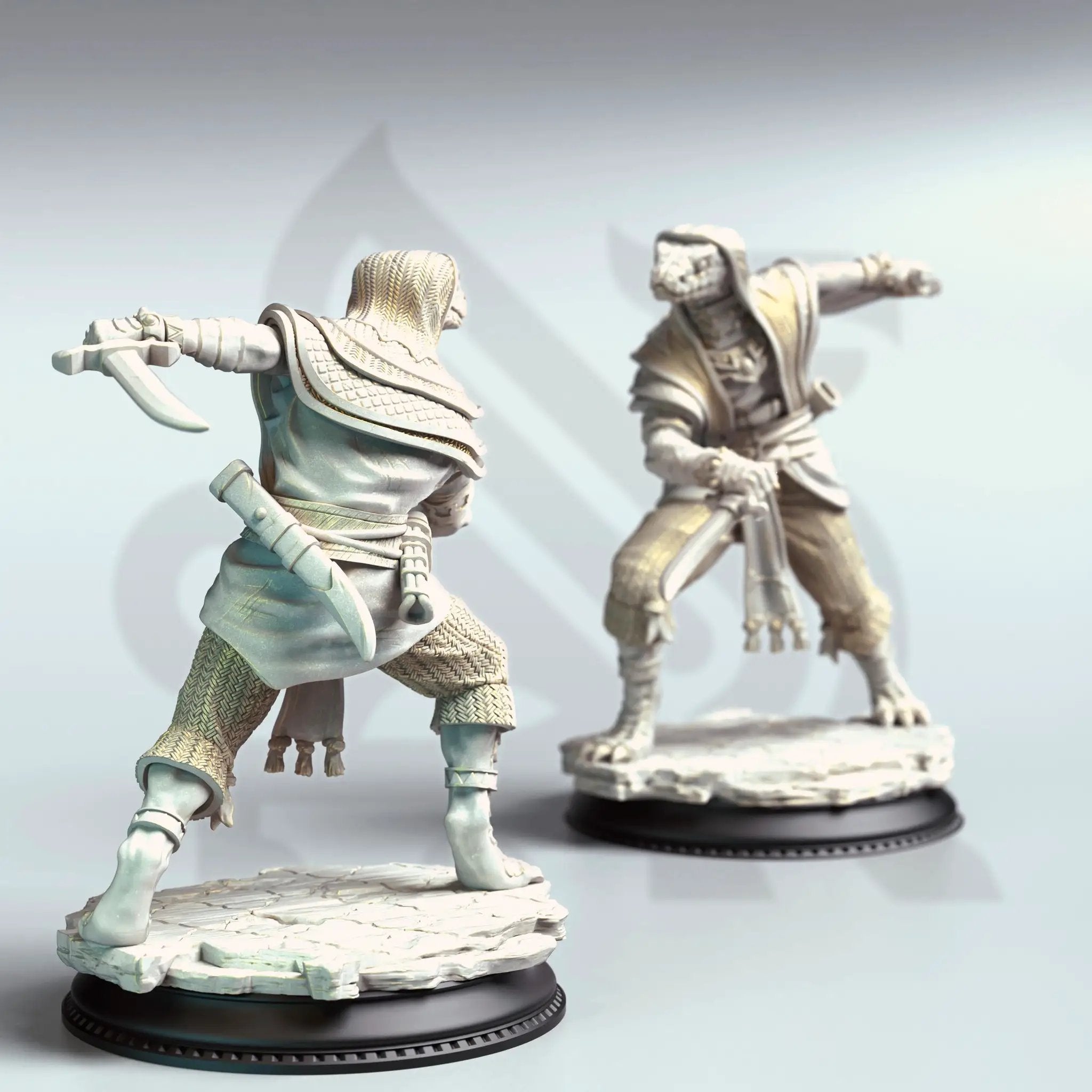 3D printed Yuan-Ti Cultists miniature by Last Hope Miniatures from DM Stash, featuring detailed serpent-like figures for tabletop gaming.