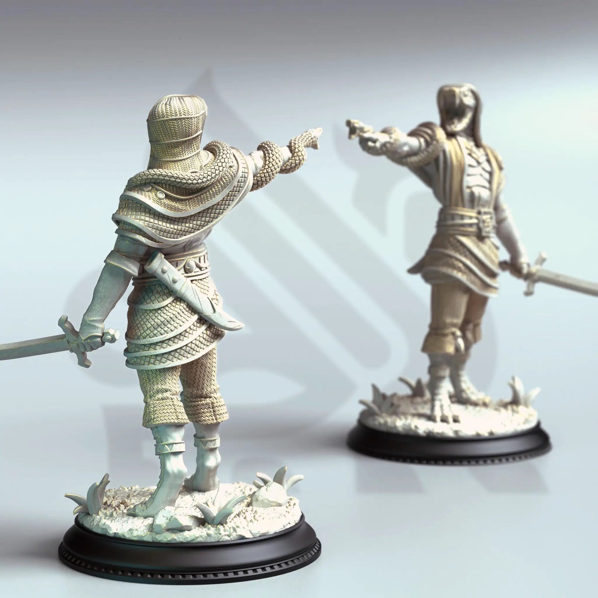 3D printed Yuan-Ti Cultists miniatures by Last Hope Miniatures from DM Stash, featuring detailed serpent-themed fantasy figures.