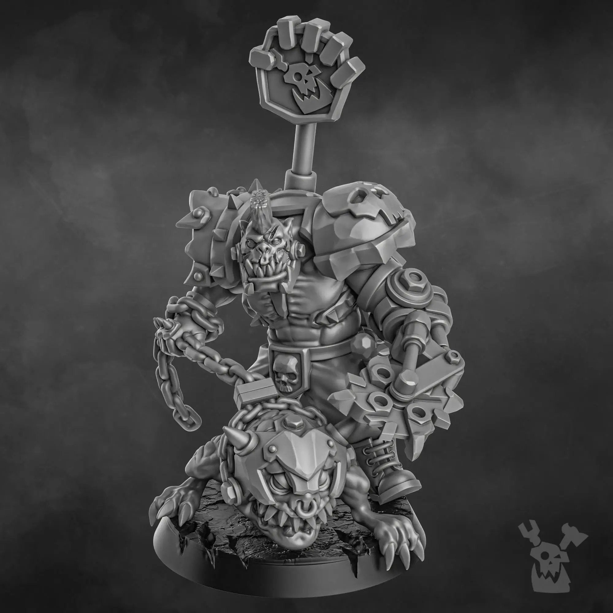 3D printed Zargok Da Hogmasta miniature by DakkaDakka Miniatures, detailed figure from Last Hope Miniatures collection.