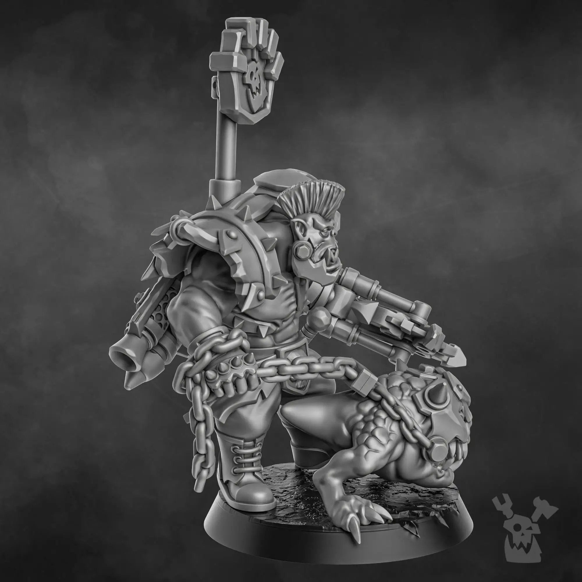3D printed Zargok Da Hogmasta miniature by Last Hope Miniatures from DakkaDakka Miniatures, detailed figure with intricate design.