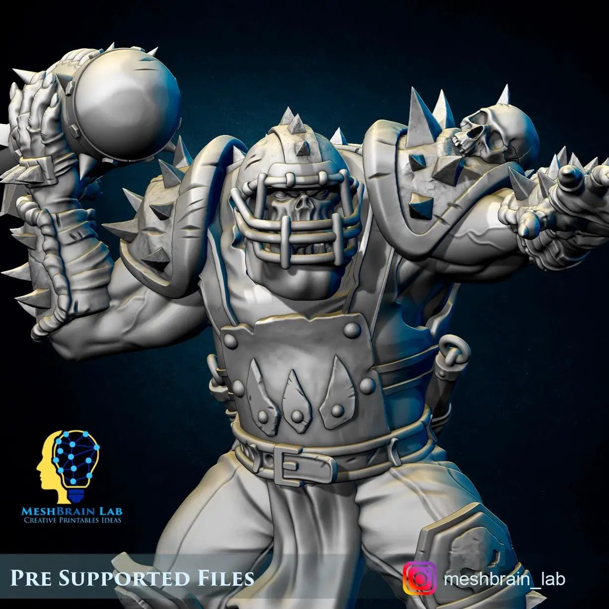 3D printed Ork Special Tank Attacker miniature by Meshbrain Labs for Last Hope Miniatures, detailed view of the sci-fi tank figure