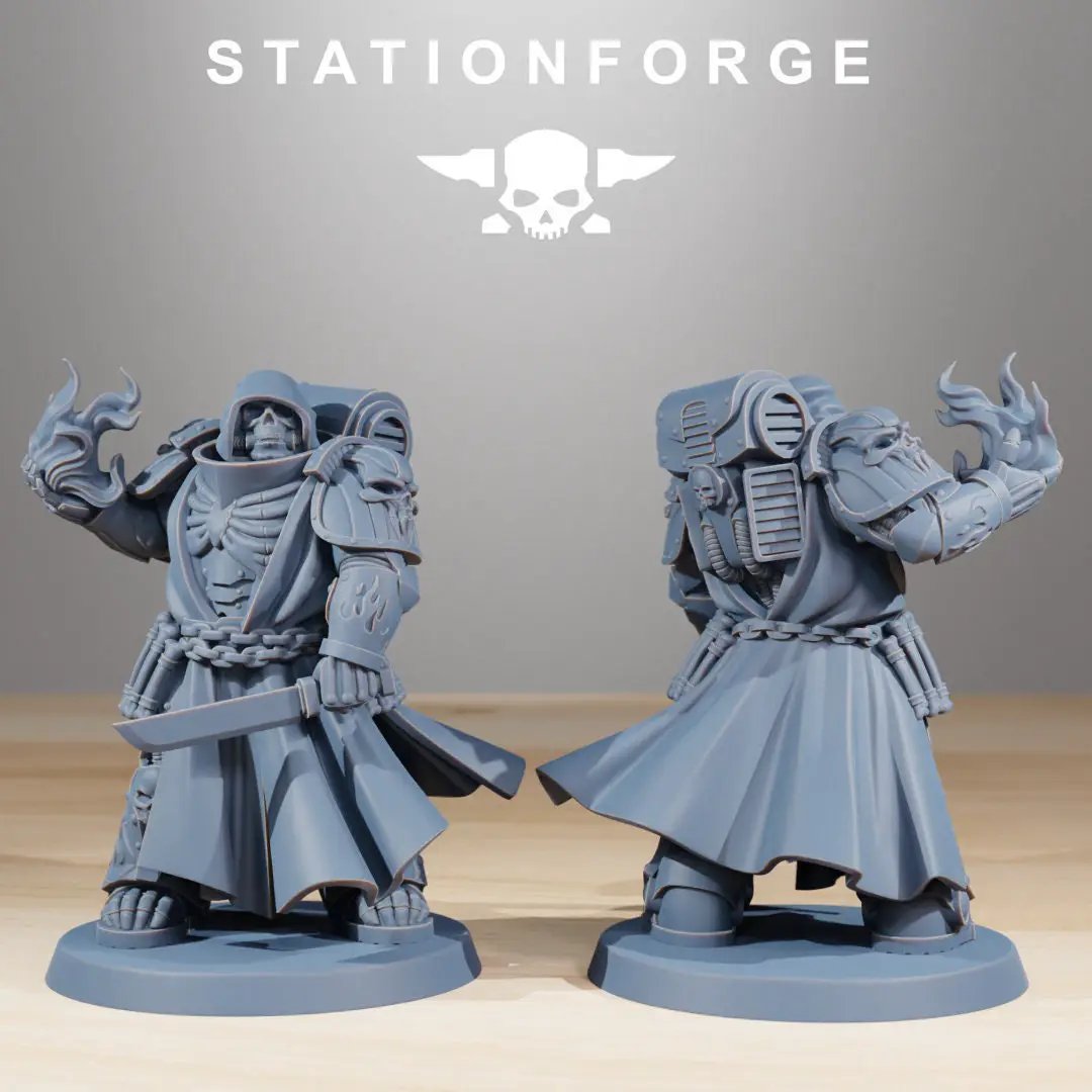 Group of 10 3D printed Socratis Doom Reapers miniatures by Last Hope Miniatures, detailed fantasy tabletop game figures.