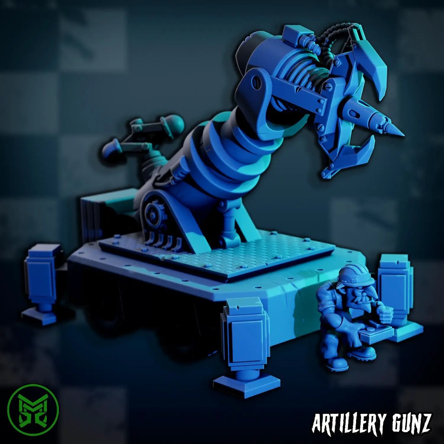 3D printed Artillery Goblins by Mekka Miniatures, detailed fantasy miniature figures for tabletop gaming, produced by Last Hope Miniatures