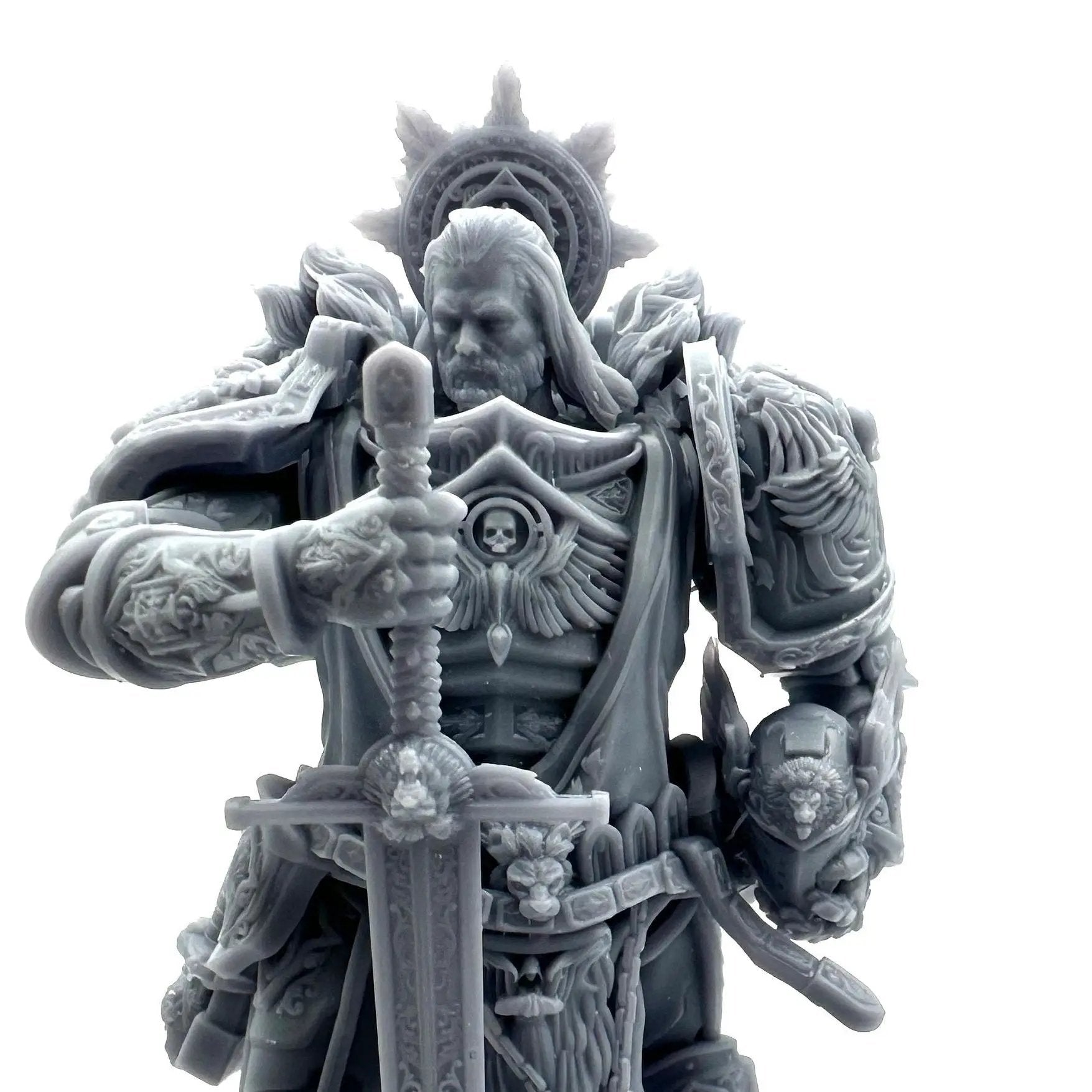 3D printed chivalric knight model by Last Hope Miniatures, detailed miniature figure from 3DArtGuy Miniatures collection.
