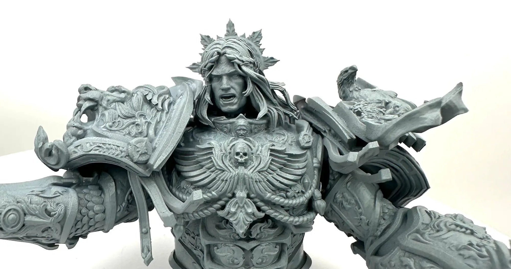 3D printed model of The Ruler by 3DArtGuy Miniatures, designed for Last Hope Miniatures, showing detailed miniature figurine.