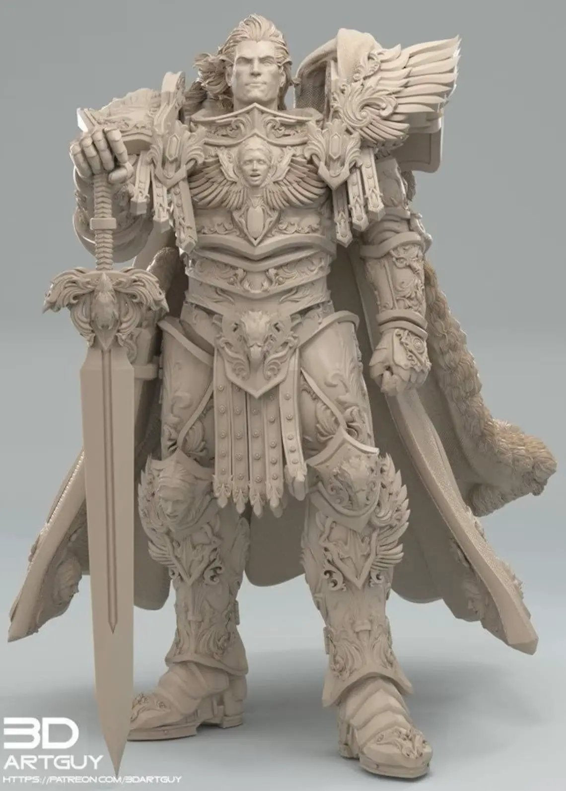 3D printed model of The Narcissist by 3DArtGuy, detailed figure in a dynamic pose, created by Last Hope Miniatures.