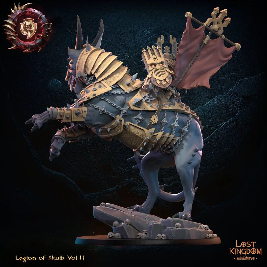 3D printed Karbal model by Lost Kingdom Miniatures, detailed miniature figure in Last Hope Miniatures packaging.