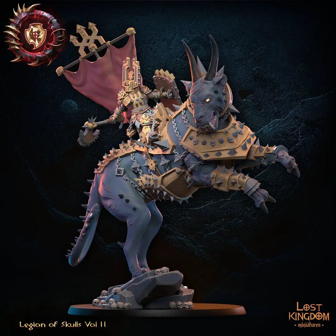 3D printed Karbal model from Lost Kingdom Miniatures by Last Hope Miniatures, detailed miniature figure with intricate design.
