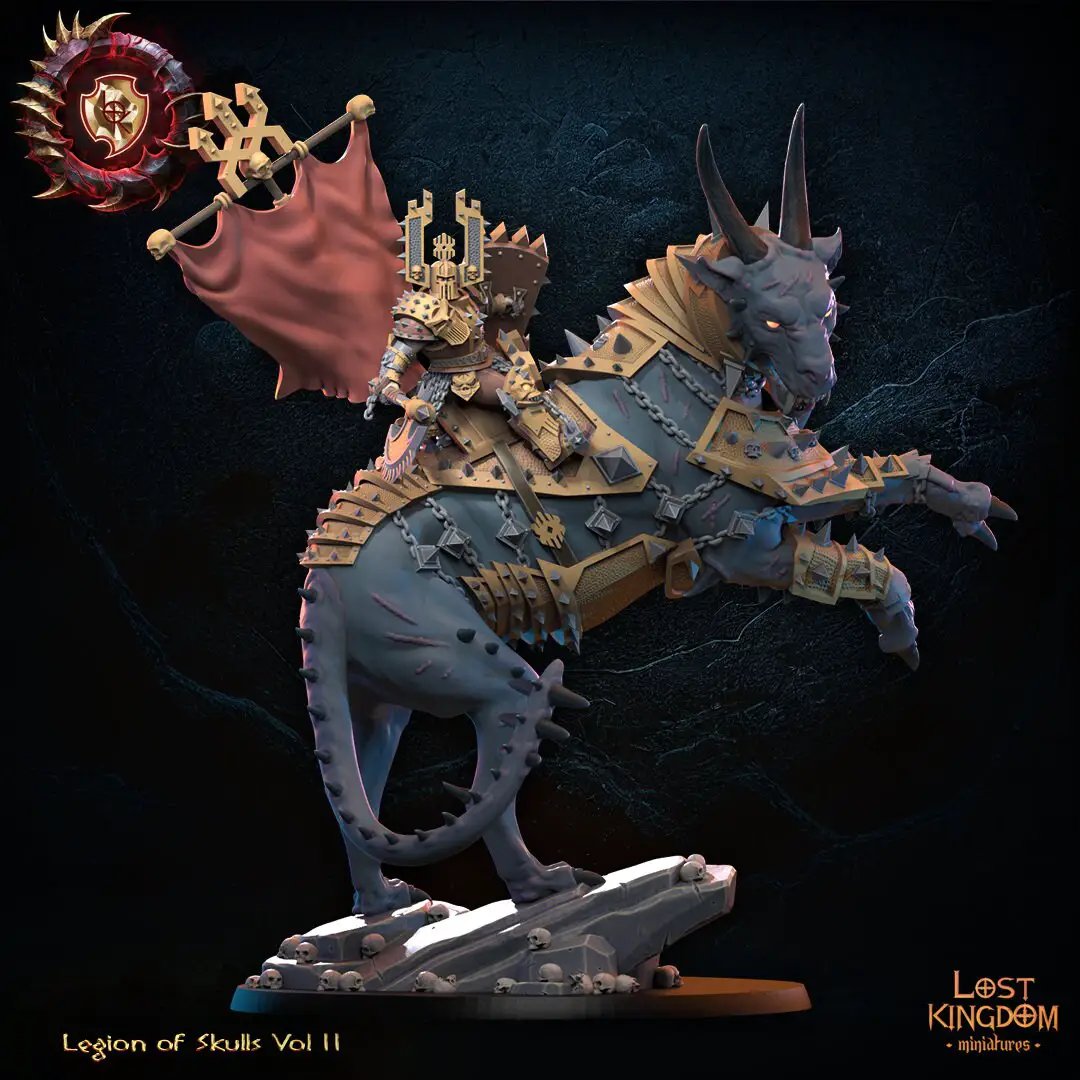 3D printed Karbal, the Undisputed model by Lost Kingdom Miniatures, displayed on a white background with detailed sculpting.
