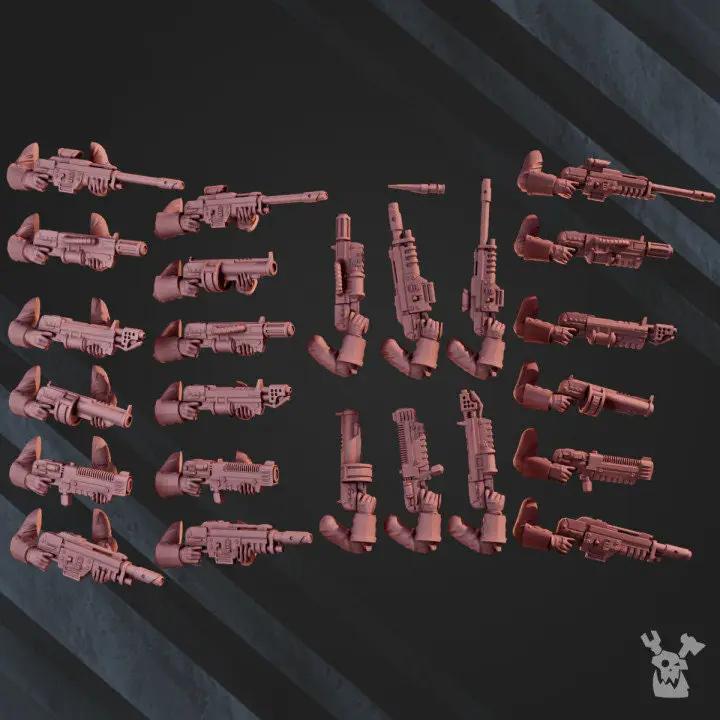 3D printed 2nd Death Division Infantry model kit by Last Hope Miniatures, assembled with detailed military figures.