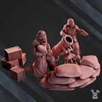 3D printed Death Division Mortar Team model by Last Hope Miniatures for DakkaDakka Miniatures, detailed military miniature display.