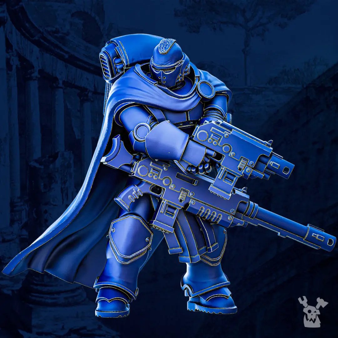 Three 3D printed Acer Oculus Scout Sniper Squad models by Last Hope Miniatures for DakkaDakka Miniatures, detailed sci-fi military miniatures.