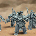 3D printed Aegyptus Annihilators model by 3DArtGuy Miniatures, designed for Last Hope Miniatures, showing detailed sci-fi armored figures.